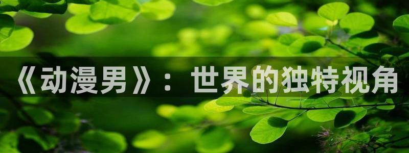 omofun悬疑动漫:《动漫男》:世界的独特视角配图